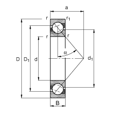 ǽ|S 7203-B-TVP,  DIN 628-1 ˜ʵҪߴ磬|  = 40