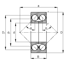 ǽ|S 3306-DA, (j) DIN 628-3 ˜ʵҪߴ磬pУɷxʷփ(ni)Ȧ|  = 45