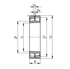 {ĝLS 22330-E1-K,  DIN 635-2 ˜ʵҪߴ, FF 1:12