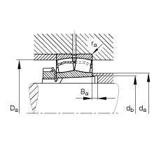 {ĝLS 22216-E1-K + H316,  DIN 635-2 ˜ʵҪߴ, F׺;o