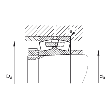 {ĝLS 22334-K-MB,  DIN 635-2 ˜ʵҪߴ, FF 1:12